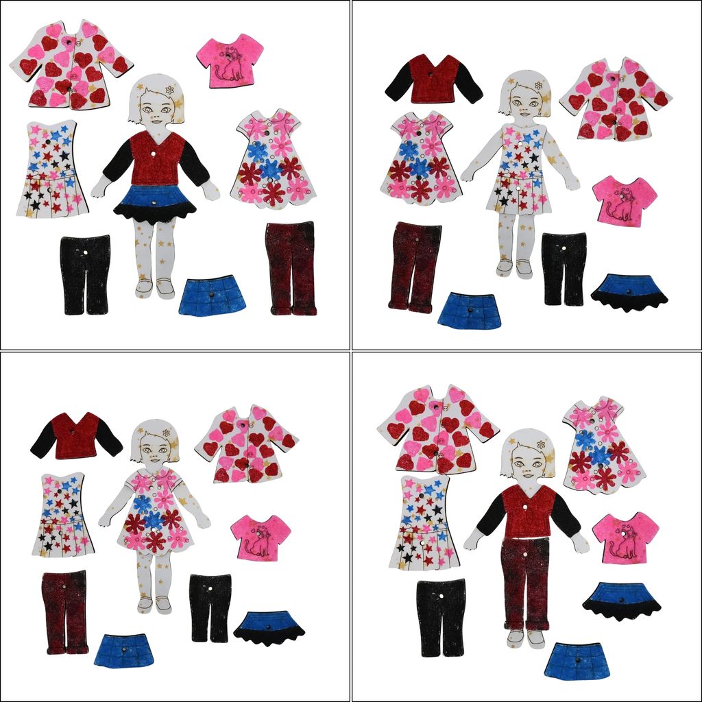 Sand Craft Doll Decoration Kit – Decorate and Dress the Doll with Colorful Sand Creative Art Activity for Kids view 2