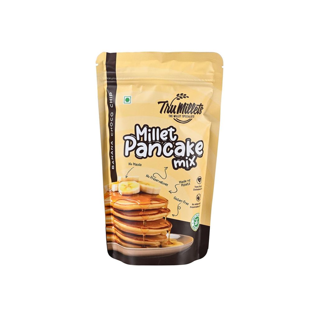 Trumillets Carrot Millet Pancake | Instant Breakfast Mix | 100% Vegetarian Eggless Healthy Breakfast for Kids & Adults | No Added Maida | No Refined Sugar |Gluten Free (Each 150 Gm Pack of 2) view 2