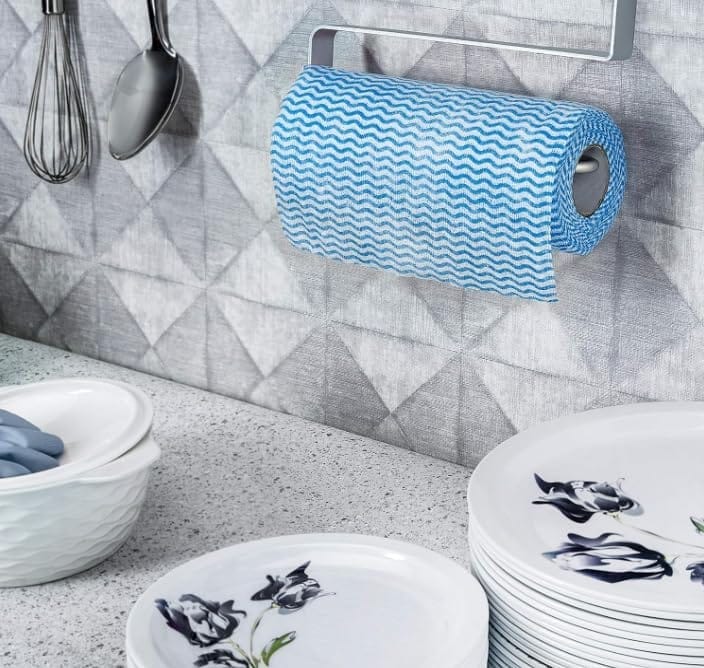 Claret Reusable Non-Woven Kitchen Towel 80 Pulls 1 Ply - Absorbent Cleaning Towel Roll for Spills & Wipes (Pack of 1) view 2