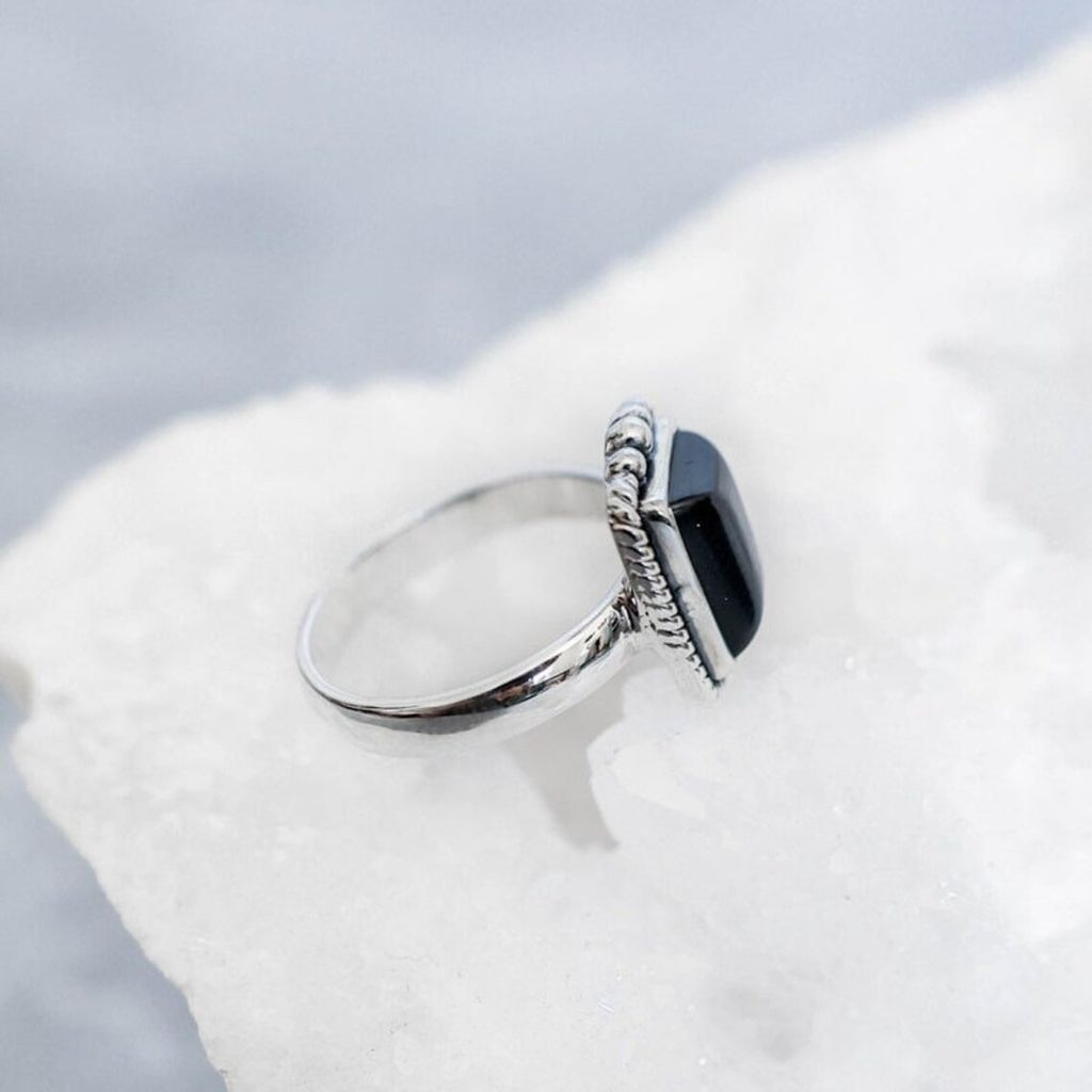 Sterling Silver Black Onyx Ring view 2