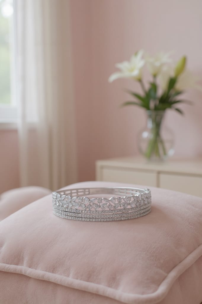 Mrinmayi Round CZ Statement Bracelet