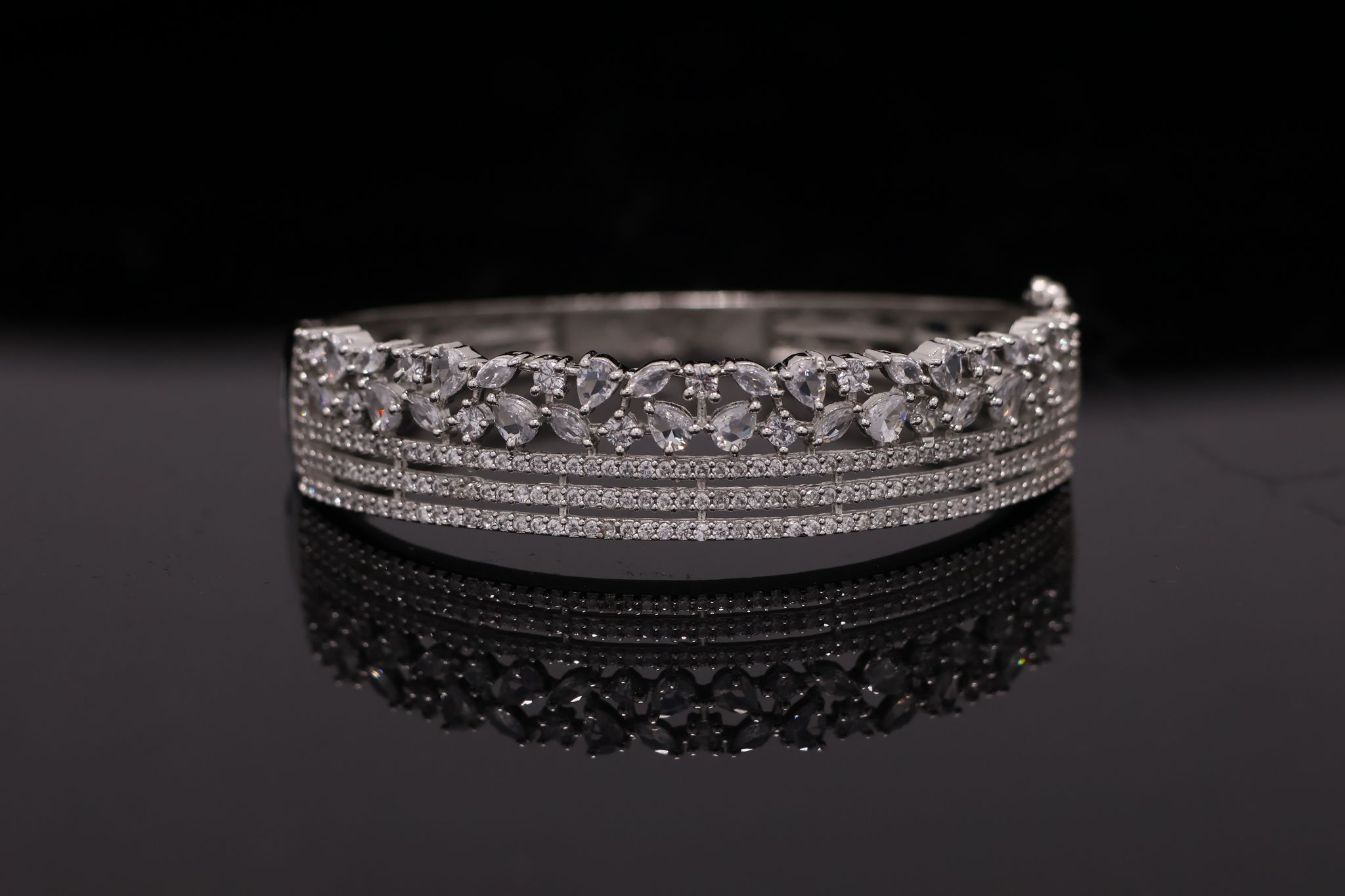 Mrinmayi Round CZ Statement Bracelet view 2