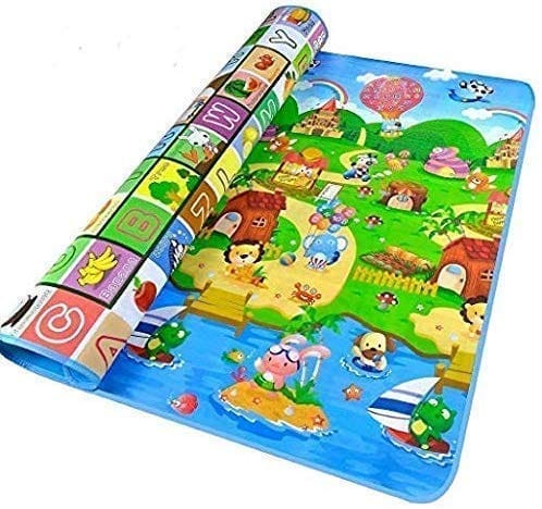 REZNOR Baby Mats Non-Toxic, Non-Slip Double Side 3D Printed Waterproof Crawling Mats for Baby, Kids Infants Toddlers Girls Boys, Size - 6X5 Feet (8mm Thick) view 2