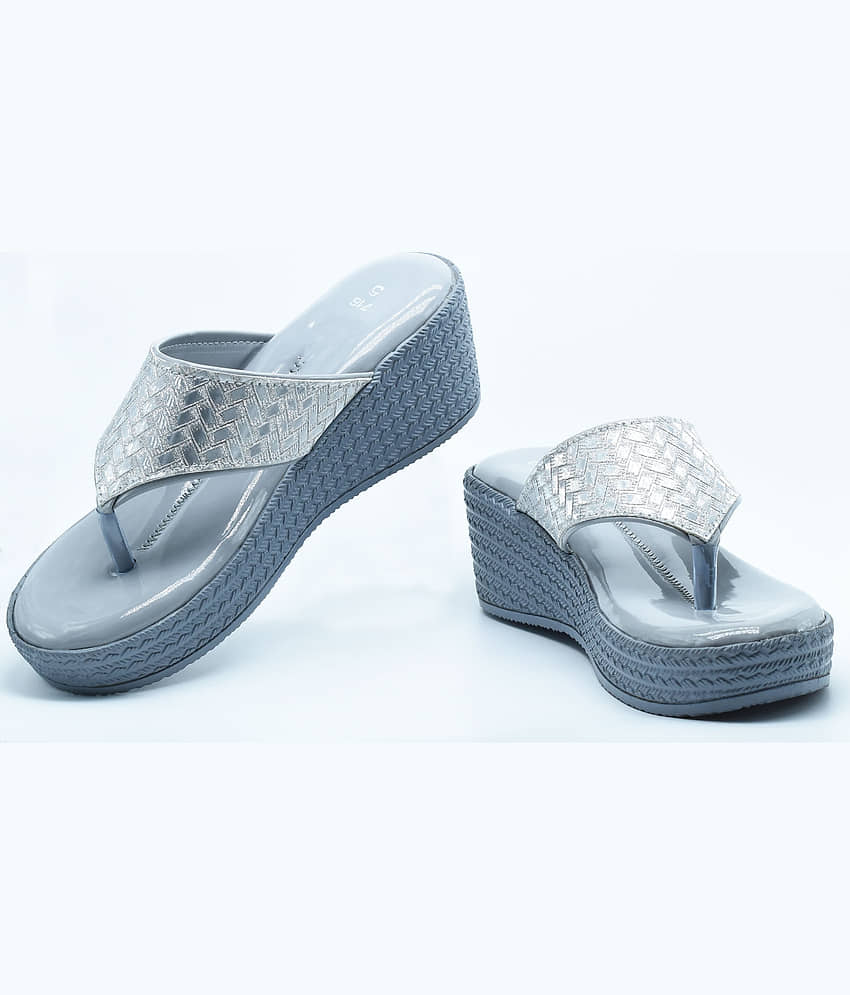 Dream Makers - Light Grey Women's Slip On Heels view 2