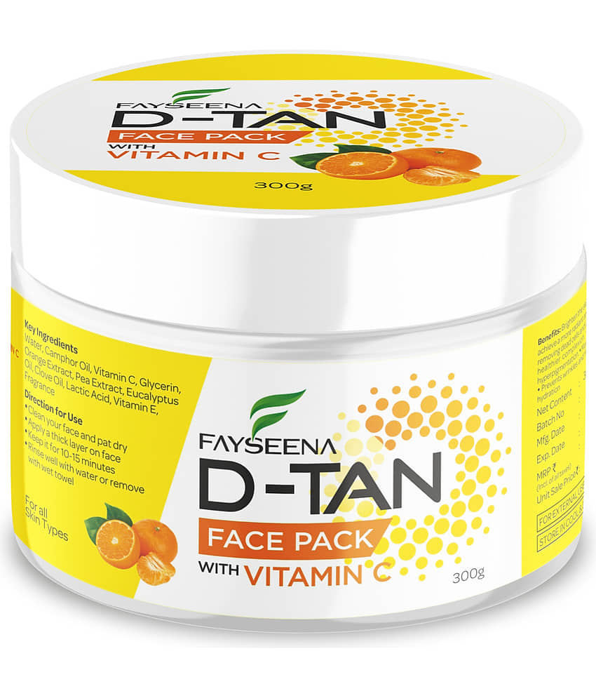 Fayseena D-TAN Pack for Instant Tan Removal & Sun Damage Protection With Vitamin C 300g (Pack Of 1)