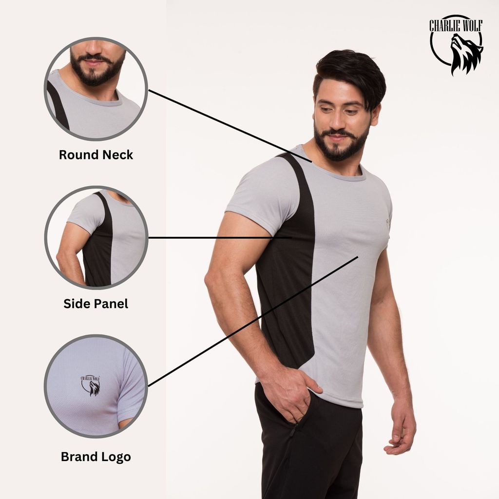 Charlie Wolf Panel Half Sleeve T- shirts view 2