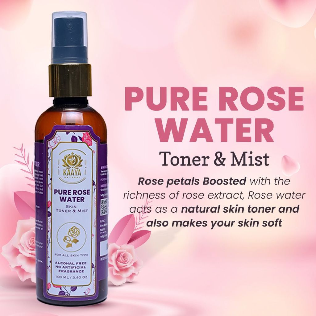 Kaaya Natural Pure Rose Water Toner & Mist view 2
