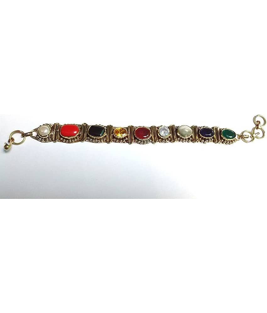 Hoseki NAVRATNA GEM STONE WRIST BRACELET Single