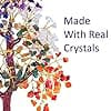 Multicolor Crystal Gemstone Money Tree Chakra Healing Bonsai Tree with Wood Base view 2