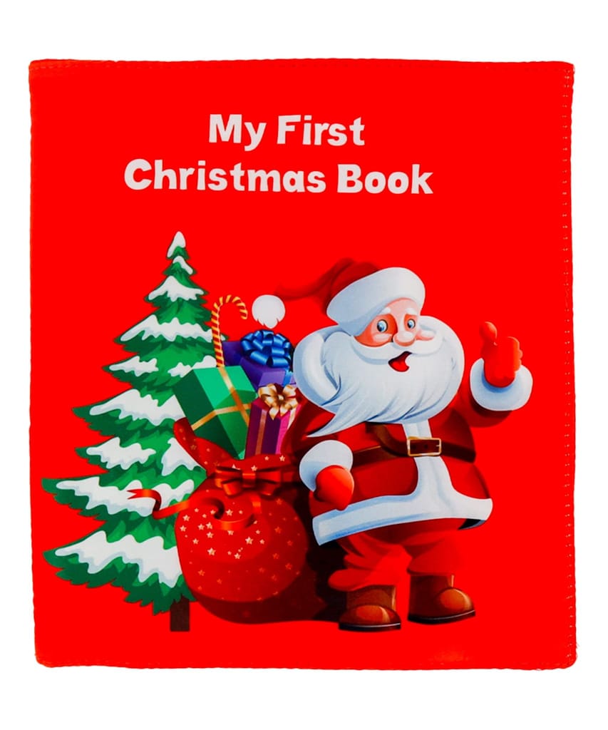 Skyculture� My First Christmas Sensory Soft Cloth Book for Babies, Baby Learning Crinkle Book, Early Education Toy, Gift for Babies Infants Toddlers - English Language