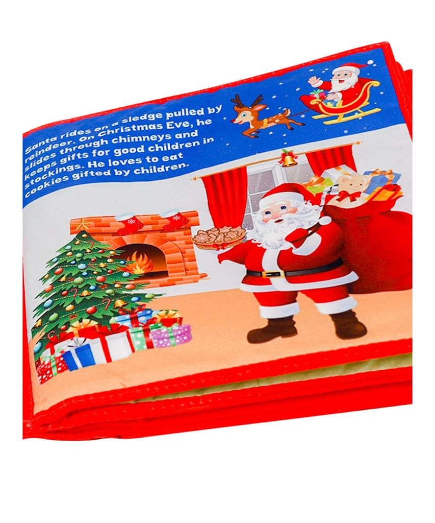 Skyculture� My First Christmas Sensory Soft Cloth Book for Babies, Baby Learning Crinkle Book, Early Education Toy, Gift for Babies Infants Toddlers - English Language view 2