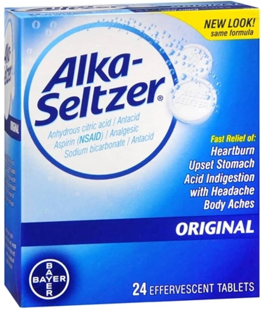 Alka Seltzer Original 24 Tablets Pack - Pain Relief ( Pack of 1 ) view 2
