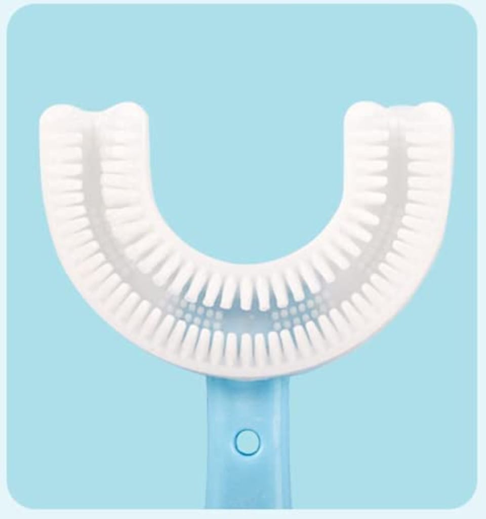 ND BROTHERS U-Shaped Toothbrush Kids 2 Pcs - Toddler Toothbrush With Food Grade Soft Manual Whole Mouth Toothbrush For Kids Age 2-6, 360? Oral Teeth Cleaning Design,Multicolor view 2