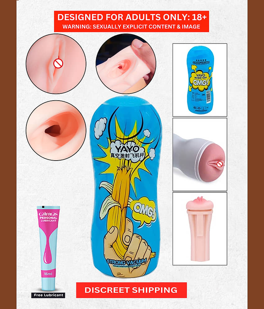 Online Most Selling Masturbator For Men- Low in Budget, |Realistic| Safe Silicone Material Waterproof Mini Masturbator Cup with Free Calmras Lube