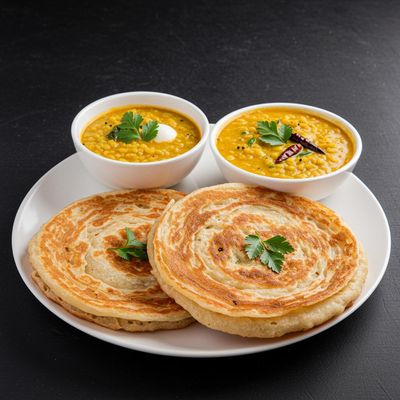 Kerala Porotta (2 Nos) + Dal Curry