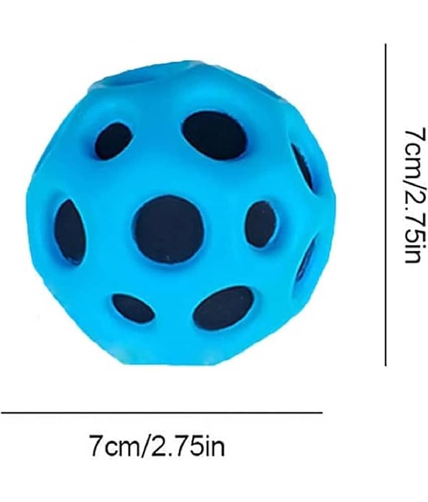 DENFE Moon Ball Pack of 1 – High Bounce Rubber Ball for Outdoor Fun, 7 cm Diameter, Durable Multicolor Design for Kids & Adults, Perfect for Baseball, Catch, and Recreation view 2