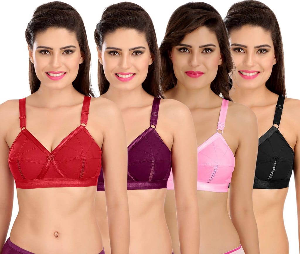 SONA Women's Perfecto Full Coverage Non Padded Cotton Minimizer Bra view 2