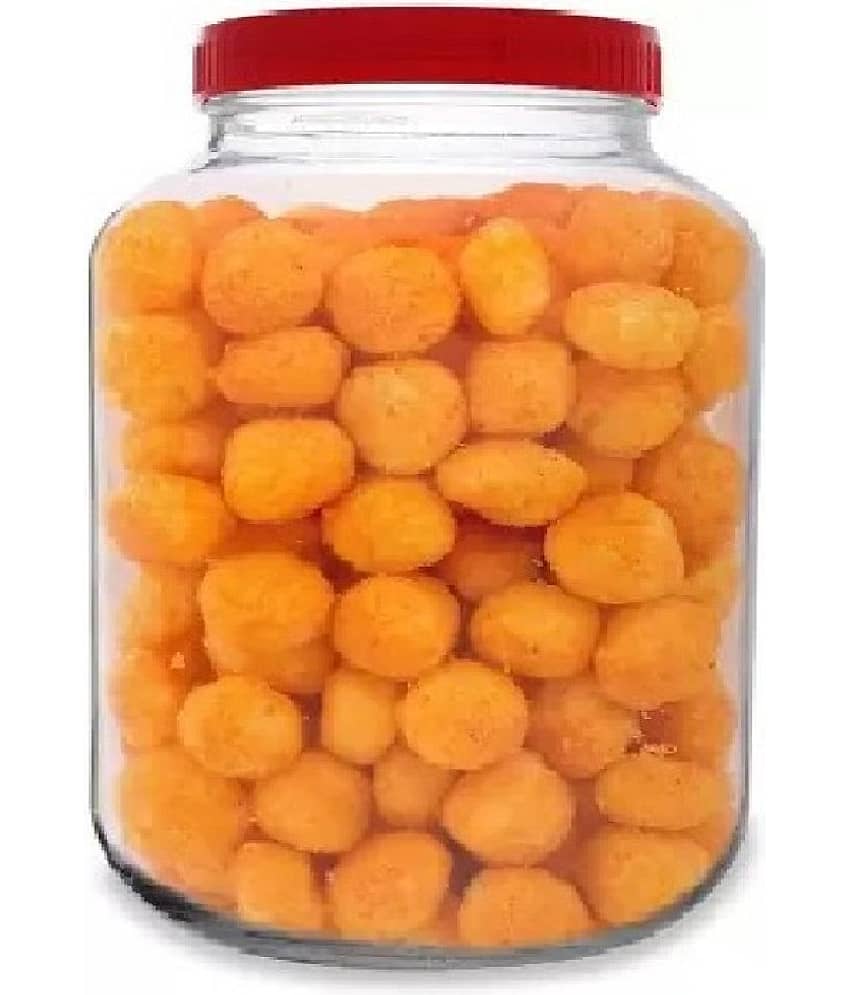 CROCO JAR Glass Red Food Container ( Set of 1 ) view 2
