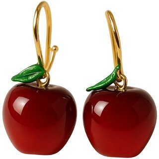 Kimti Mystic Red Cherry Drop Earring