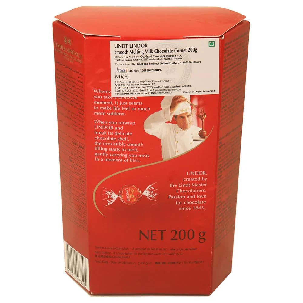 Lindt Lidor Milk Smooth Chocolate Truffles 200gms view 2