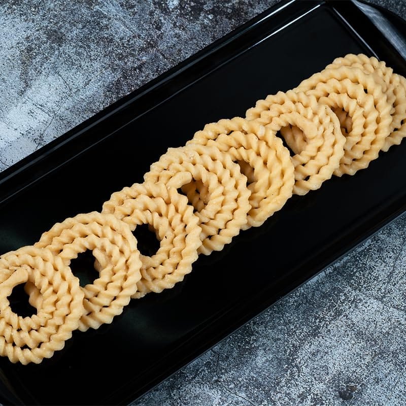 CRUNCHIZZ - 3 in 1 CHAKLI COMBO I GHEE Murukku, RICE Murukku, TOMATO Murukku I Traditional South Indian Recipe I No Artificial Additives I Authentic & Crunchy I 250 Gram Each I Total 750 Grams view 2