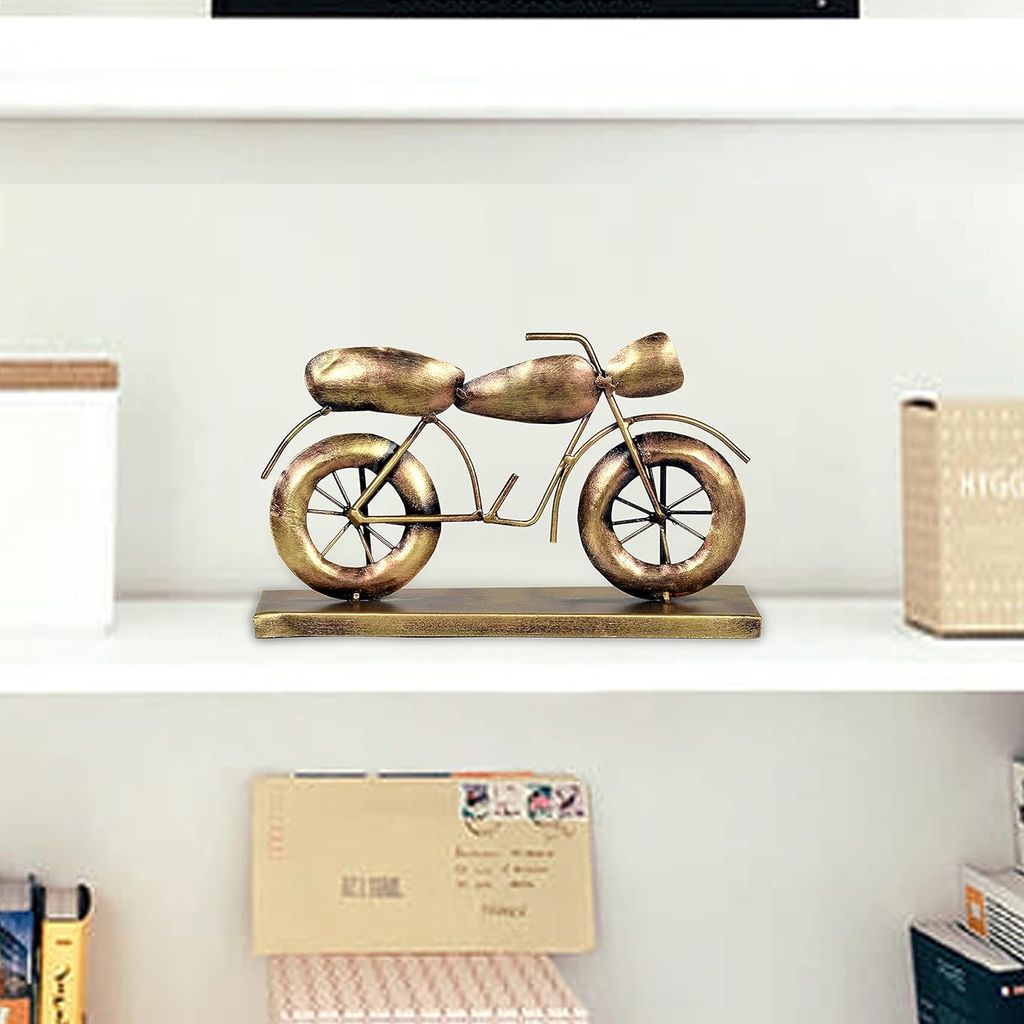 Bharat Saini Art ; Metal Bike Table Top Decorative Bike Showpiece Home Decor Table Decor Handicrafted Gift Item Multicolour view 2