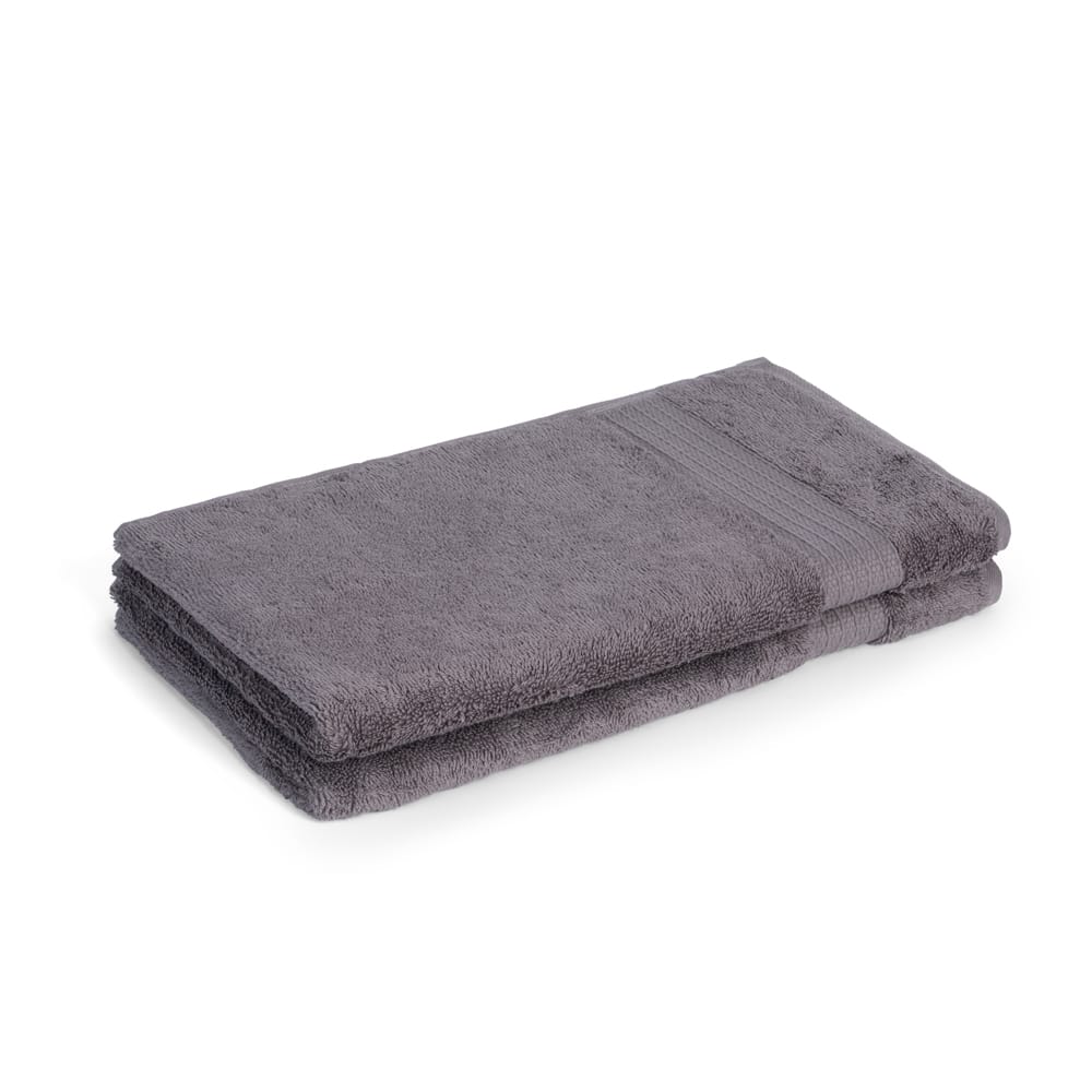 Feather & Spun Organic Cotton Hand Towel (Pack of 2) | Lavender Fragrance | GOTS Certified | Anti Microbial | Fade Resistant | Double Needle Stitch | 550 GSM | 76 cms x 45 cms