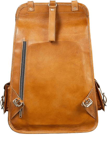 Leather Laptop Large Backpack Casual Bookbag Daypack Camping Travel Backpack Set 1 view 2