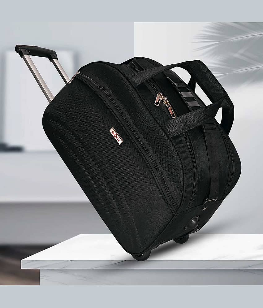 Red vick 60 Ltrs Black Polyester Duffle Trolley