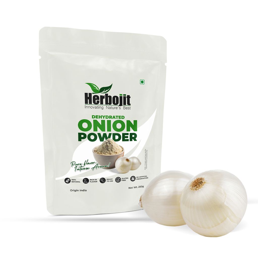 Herbojit Dehydrated Onion Powder - 100% Natural, Gluten-Free, Rich in Flavor, 200g | No Artificial Preservatives, Ready-to-Use for Cooking, Seasoning & Sauces view 2