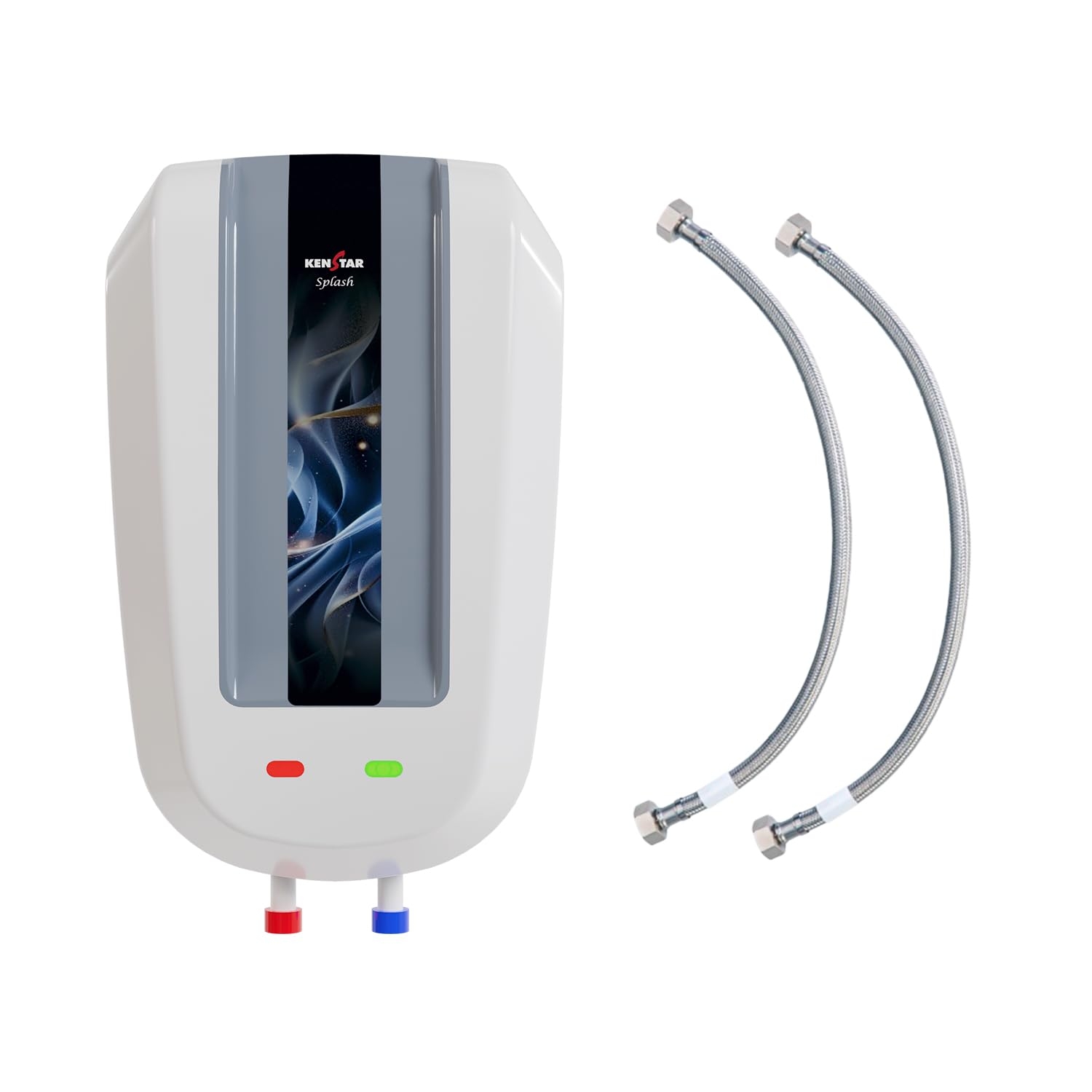 Kenstar Splash 5.9 L with Free Pipe, 3000-Watts Powerful Heating, Electric Instant Water Heater (Geyser) |High Grade SS Tank with Advanced 4 Level Safety, Rust-Proof, White & Grey