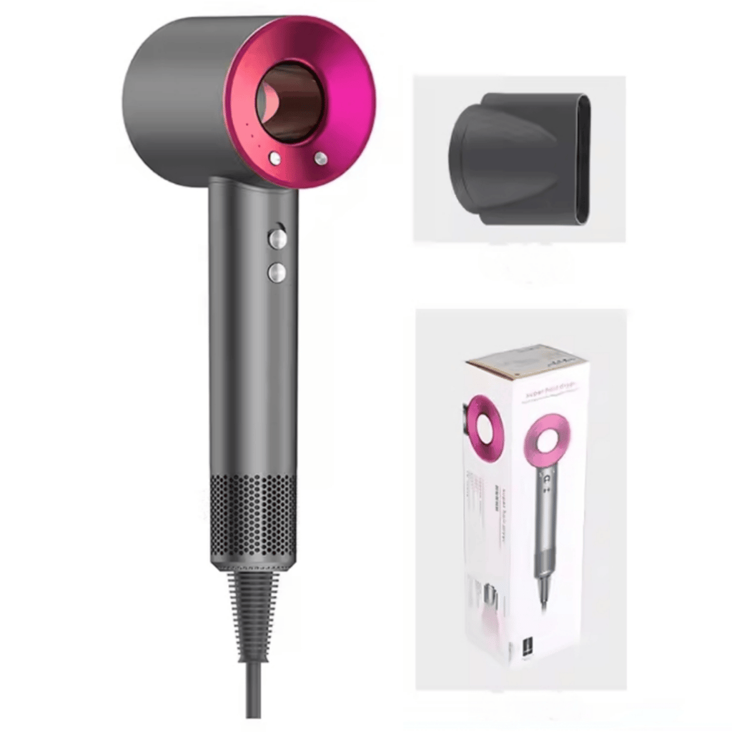 YuvaPulse Professional Ionic Hair Dryer - Ultra-Fast Drying, 200 Million Negative Ions, 110,000 RPM Brushless Motor, Lightweight & Quiet, Thermo-Control for Hair Care, 2 Versatile Attachments for Home & Travel