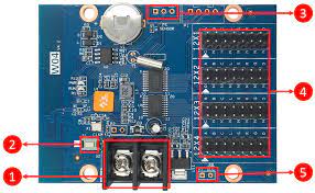 HUIDU HD-W04 WI-FI SINGLE COLOR P10 Led Controller Card Single-Sided PCB view 2