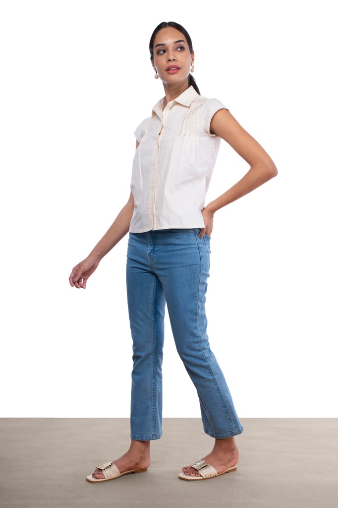 IVORY (Off-White) PIN-TUCK SHIRT view 2