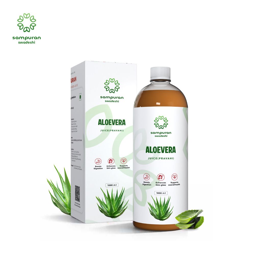 Sampuran Swadeshi Aloe Vera Juice : Ayurvedic Health Juice For Good Skin & Hair Health