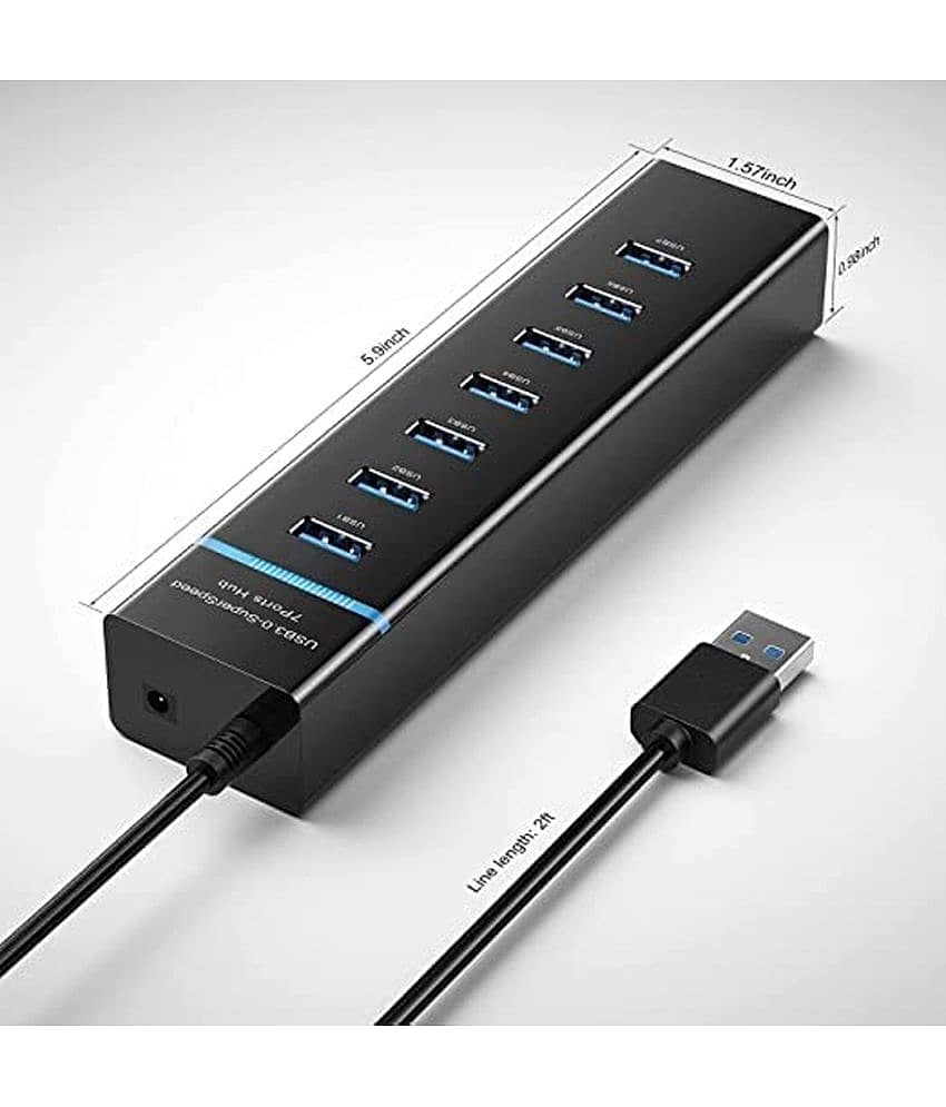 EKRAJ 7 port USB Hub 3.0 With LED Indicator view 2
