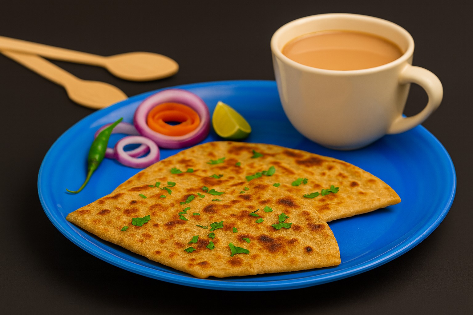 Chai with aloo paratha