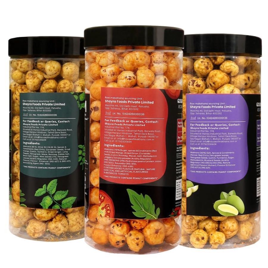 GOURMET MAKHANA Roasted in Olive Oil | Flavors Tangy Tomato, Pudina Masala and Achari Mango | Combo Of 3, 65g Each. - 195 gm view 2