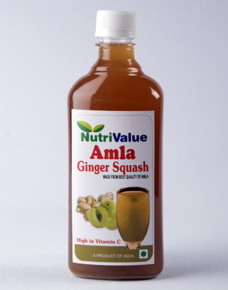 NutriValue Amla Ginger Squash Juice - 500 ml