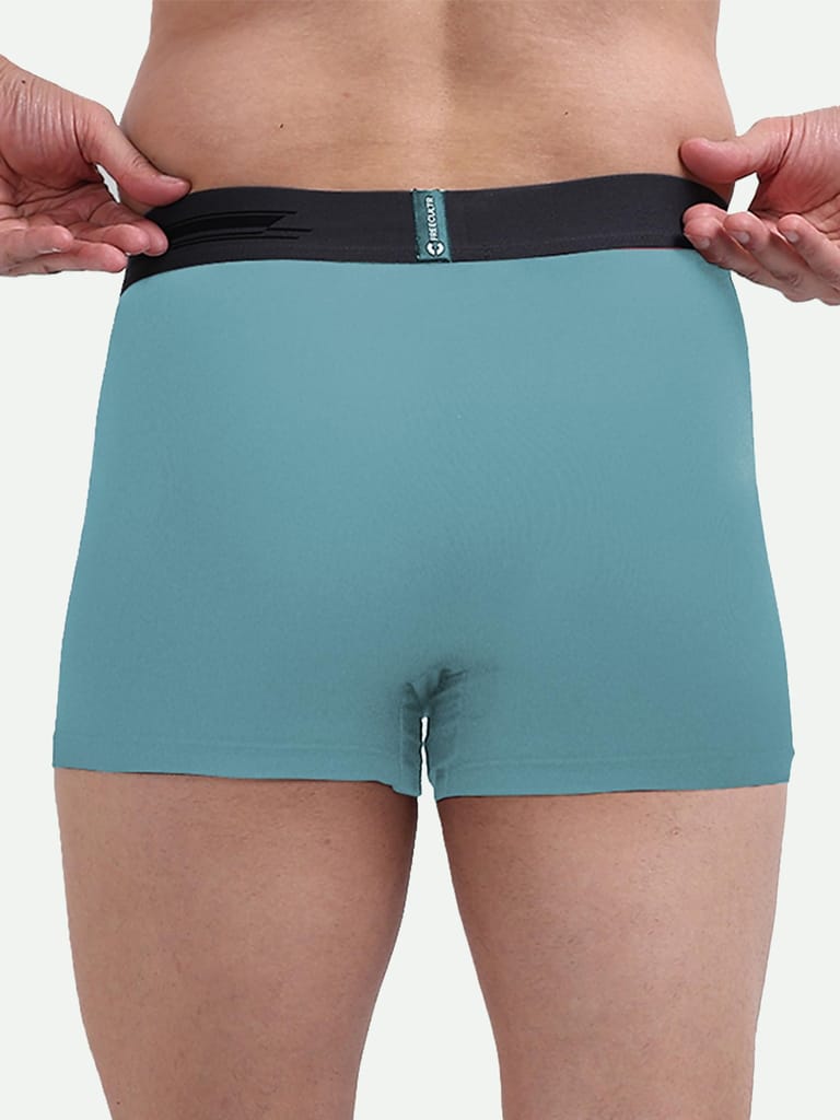FREECULTR Men's Underwear Anti Bacterial Micromodal Airsoft Trunk - Non Itch No Chaffing Sweat Proof - Pack of 1-Martini Blue view 2