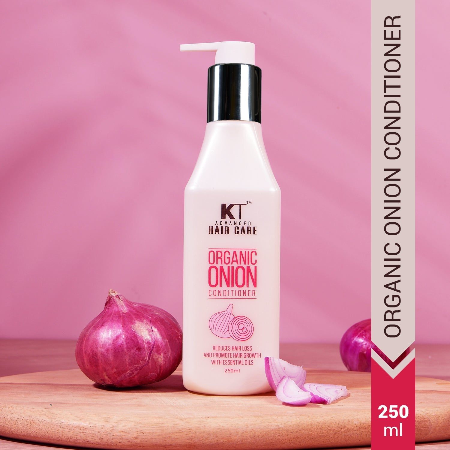 KT Professional Organic Onion Conditioner, Hair Fall Control, Repairs & Strengthens Hair - 250ml