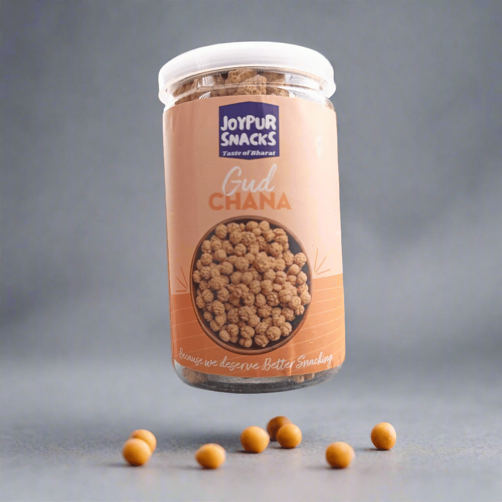 Joypur Snacks Gud Chana | Sweet & Crunchy Roasted Chana with Jaggery | High Protein & Fiber | Guilt-Free Snack | 90g view 2