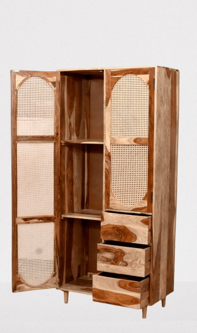 Jamani art craft; Sheesham Wood Wardrobe for living room , badroom , hotel view 2