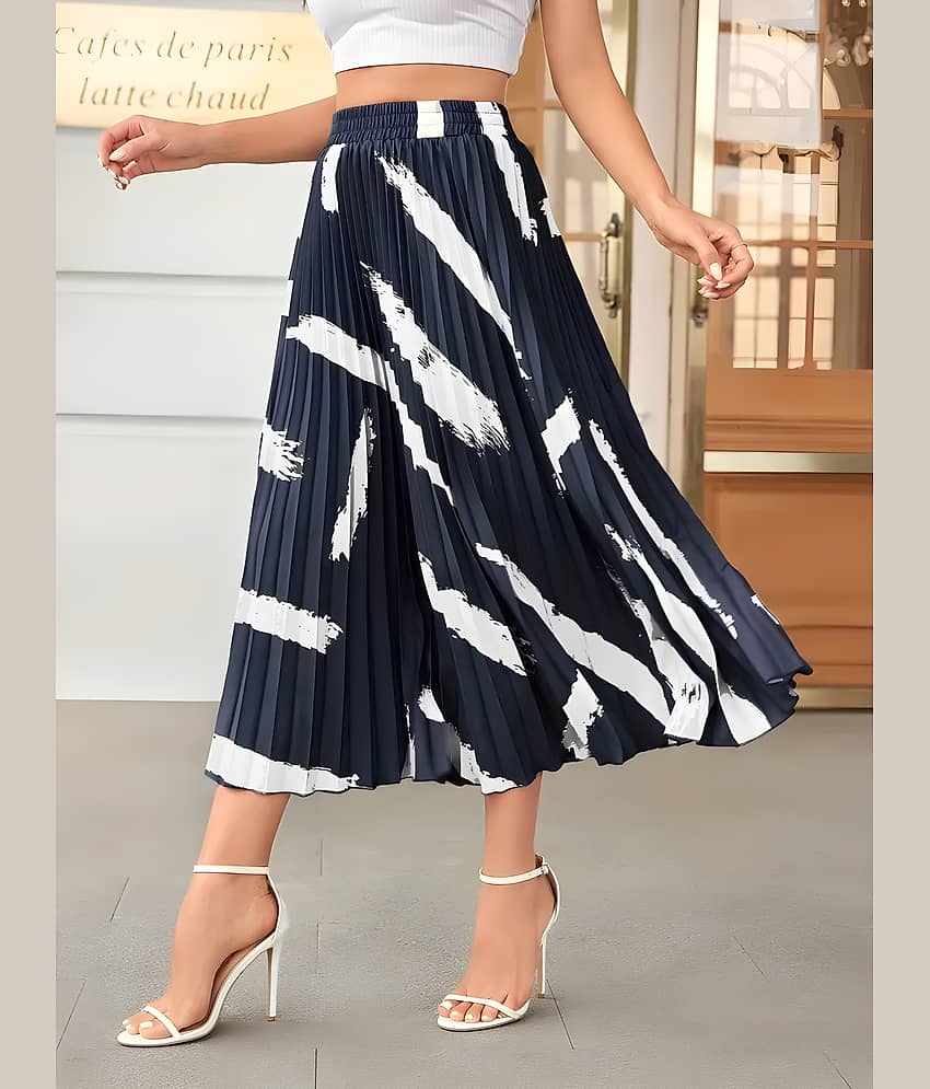 ZWERLON Black Crepe Women's A-Line Skirt ( Pack of 1 ) view 2