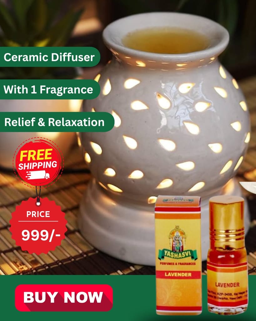 Yashasvi Premium Ceramic Electric Diffuser (with Free 3ML Oil)