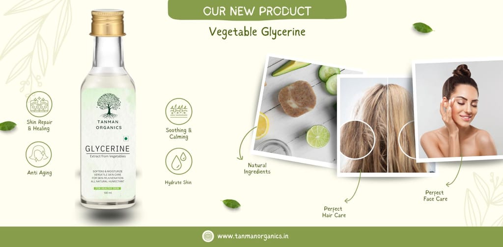 TANMAN ORGANICS 100% Pure Vegetable Glycerine | Softens & Moisturizes Skin | Versatile for Face, Body, and Hair Care | Ideal for Dry Skin Relief and Hydration view 2