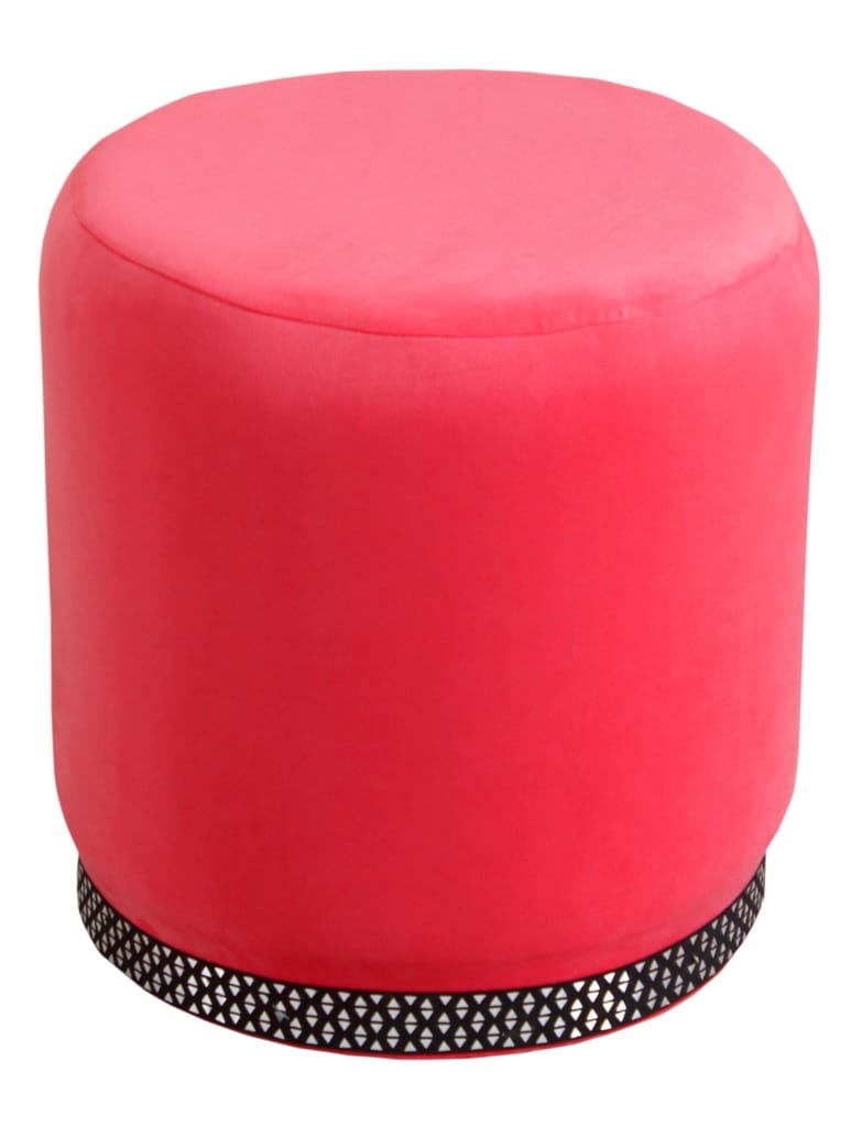 Rugsxerry Pouffes Sitting Stool for Living Room, Mudda Puffy Wooden Ottoman Stools, Pouffe Footstool, Pouf for Office Home Decoration & Dressing Table, 16x16x18 Inch, Baby Pink view 2