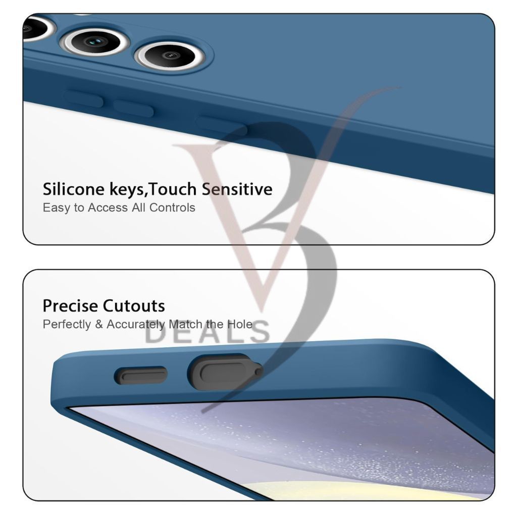 V3Deals Compatible for Samsung S24 Silicone Case with Camera and Screen Protection, Soft Touch, Raised Edge Design, Waterproof, Precise Cutouts view 2