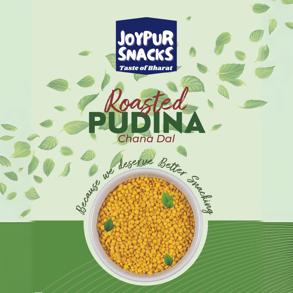 Joypur Snacks Roasted Pudina Chana Dal | Mint Flavored | High Protein | Healthy Crunchy Snack | No Frying | 200g view 2