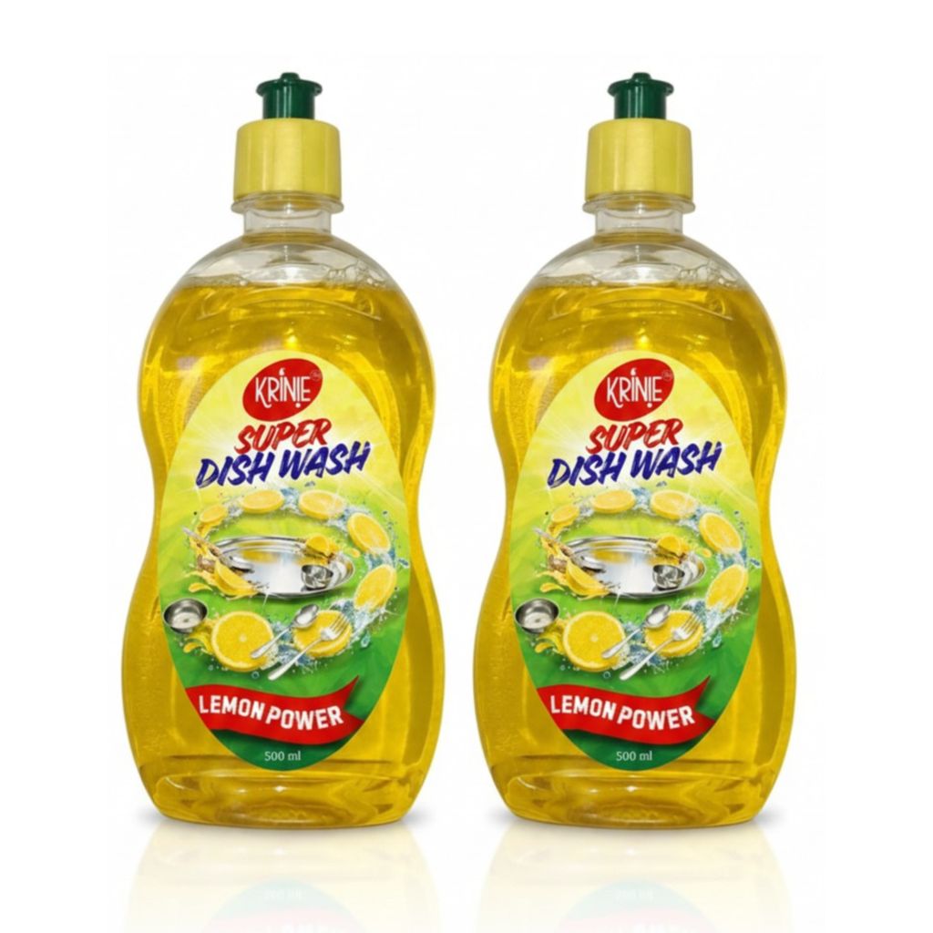 Krineet / Krinie Super Dishwash Liquid Combo (500MLX2)– Lemon Power Grease-Cutting Dishwashing Gel